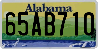 AL license plate 65AB710