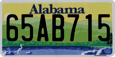 AL license plate 65AB715