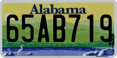 AL license plate 65AB719