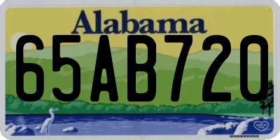 AL license plate 65AB720