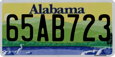 AL license plate 65AB723