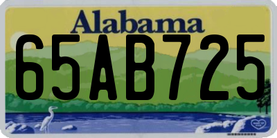 AL license plate 65AB725