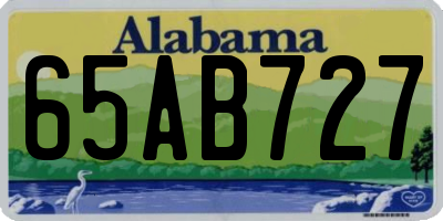 AL license plate 65AB727