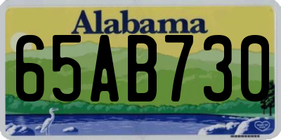 AL license plate 65AB730