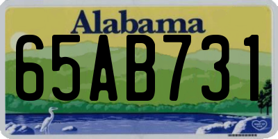 AL license plate 65AB731