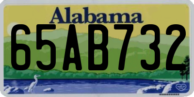 AL license plate 65AB732
