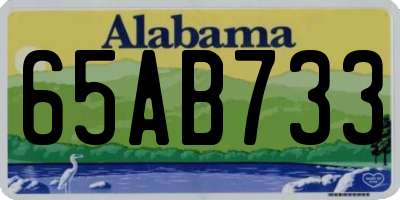 AL license plate 65AB733