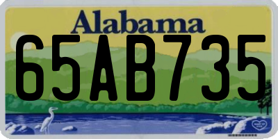 AL license plate 65AB735