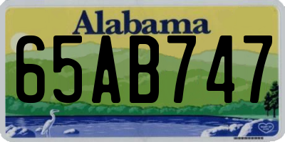 AL license plate 65AB747