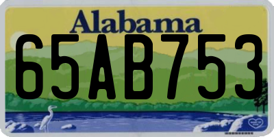 AL license plate 65AB753