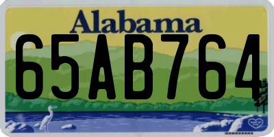 AL license plate 65AB764