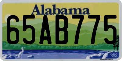 AL license plate 65AB775