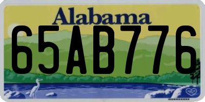 AL license plate 65AB776