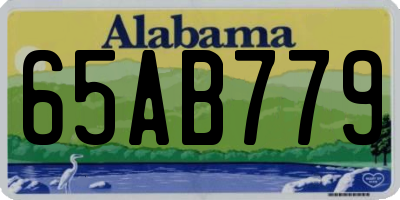 AL license plate 65AB779