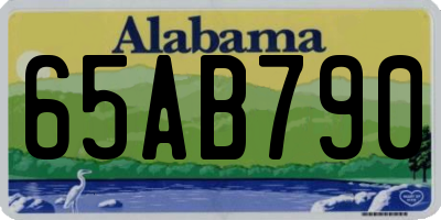 AL license plate 65AB790