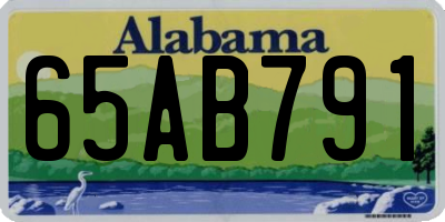 AL license plate 65AB791