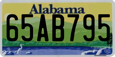 AL license plate 65AB795
