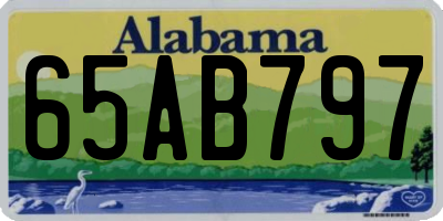 AL license plate 65AB797