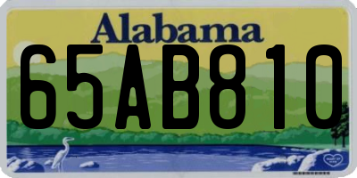 AL license plate 65AB810