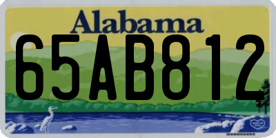 AL license plate 65AB812