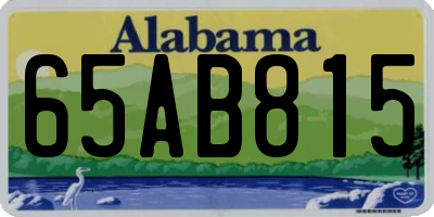AL license plate 65AB815