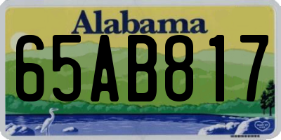 AL license plate 65AB817