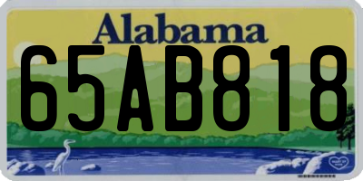 AL license plate 65AB818