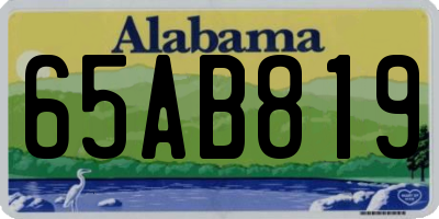 AL license plate 65AB819
