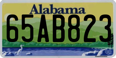 AL license plate 65AB823