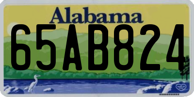 AL license plate 65AB824