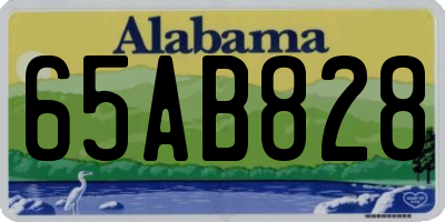 AL license plate 65AB828