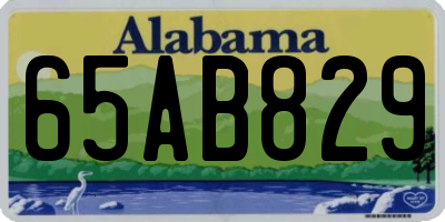 AL license plate 65AB829