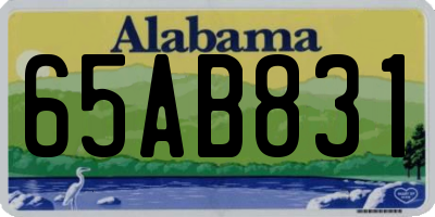 AL license plate 65AB831