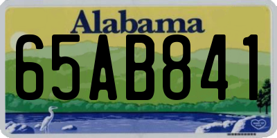 AL license plate 65AB841