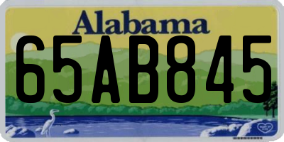 AL license plate 65AB845