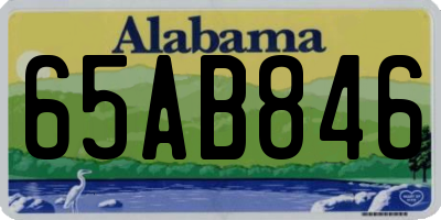 AL license plate 65AB846