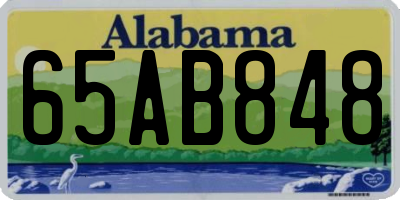 AL license plate 65AB848