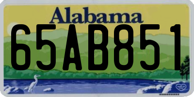 AL license plate 65AB851