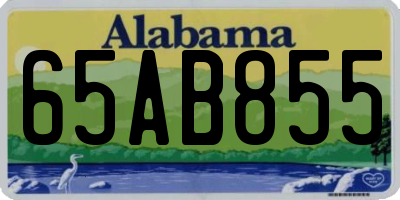 AL license plate 65AB855