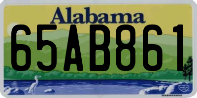AL license plate 65AB861