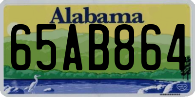 AL license plate 65AB864