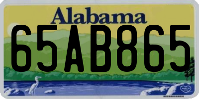 AL license plate 65AB865