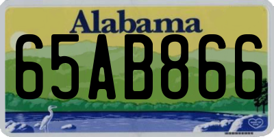 AL license plate 65AB866