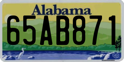 AL license plate 65AB871