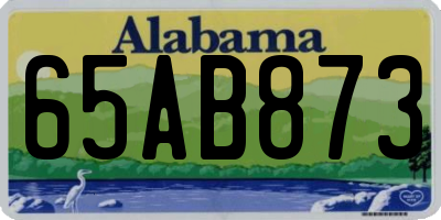 AL license plate 65AB873