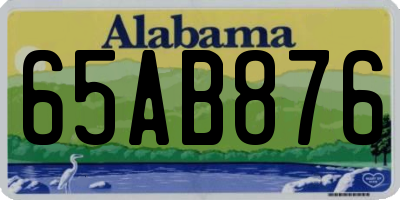 AL license plate 65AB876