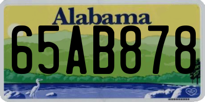 AL license plate 65AB878