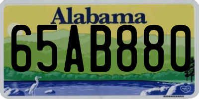 AL license plate 65AB880