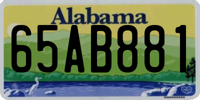 AL license plate 65AB881