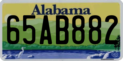 AL license plate 65AB882